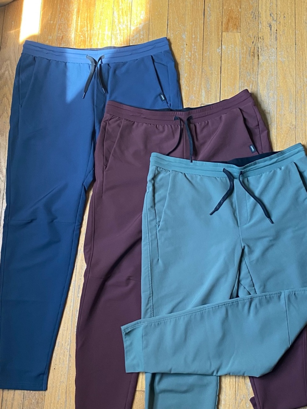 UNRL Men's Performance Joggers - Blue, Maroon & Teal